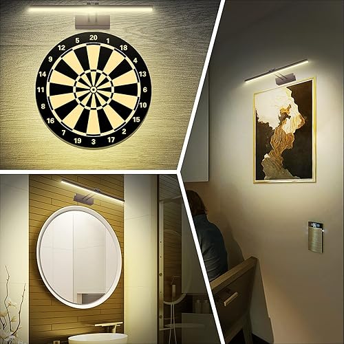 Miniatura 3 de FUNCHDAY Luz de imagen, luz de imagen a batería de 5000 mAh para pared, luz de pintura remota inalámbrica con temporizador y regulable, luz de arte