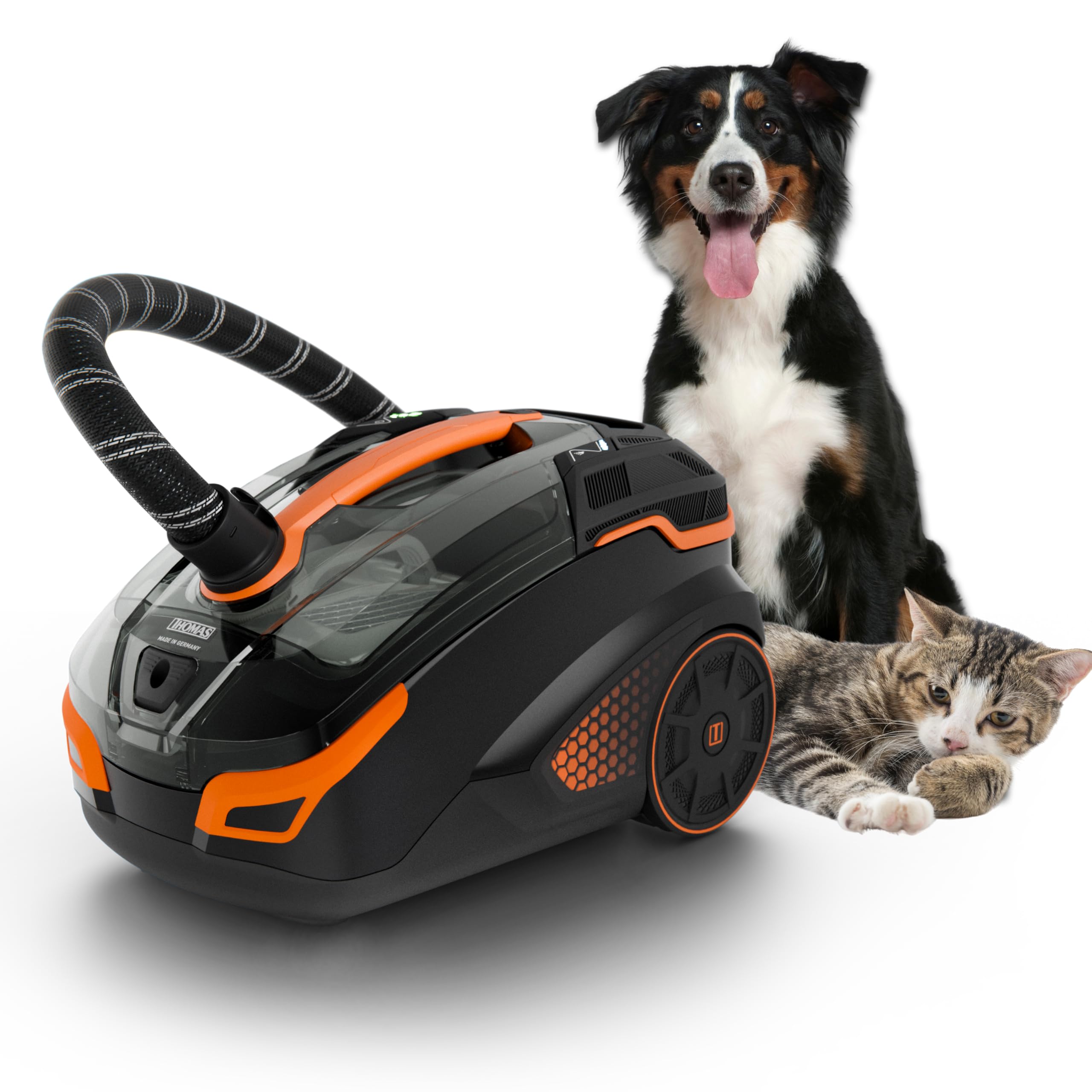 THOMAS PET & FAMILY PRO 4ALL, Tierliebhabersauger, Staubsauger, Waschsauger, Wischsauger, Fleckenentferner, Siphonreiniger, Feucht wischen von Parkett, Zyklonfilter, Wasserfilter, Made in Germany