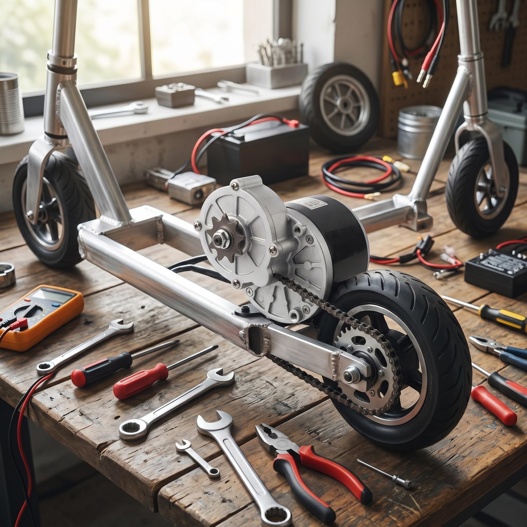 Alomejor Motor eléctrico de reducción de Engranajes,Motor para Patinete eléctrico 12v 250w con piñón de 9 Dientes,for usuarios de Scooters eléctricos Ciclismo Urbano y proyectos DIY