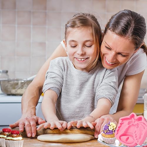 Miniatura 4 de Lujosos moldes grandes para fondant de campanas de Navidad, 3 piezas, hojas de acebo adornadas para decoración de pasteles, molde de silicona,