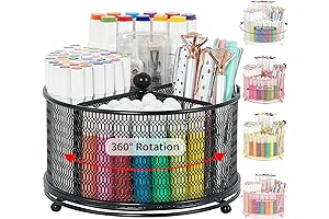 Cady Organization: Optimize Workspace with Our 360-Degree Rotating Pencil Holder