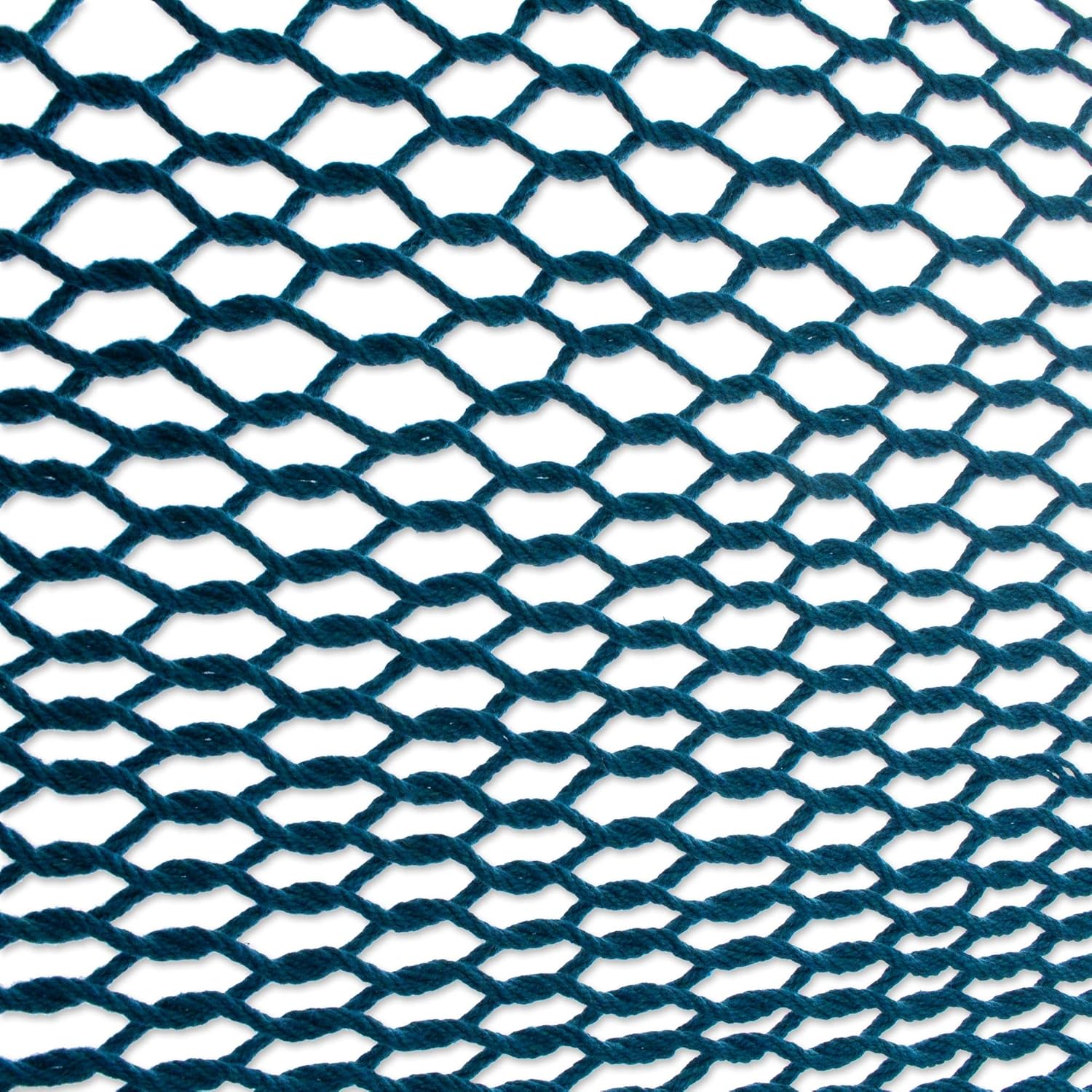 NOVICA Turquoise Blue Cotton 1001 Summer Nights Mayan Hammock from Mexico 'Caribbean Blue Cascade'