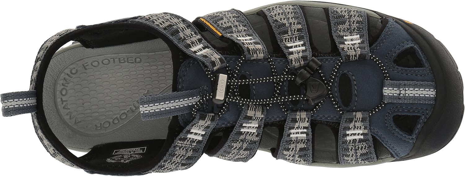 KEEN Men's Clearwater CNX Hiking Boot, Midnight Navy/Vapor, 7.5 M US