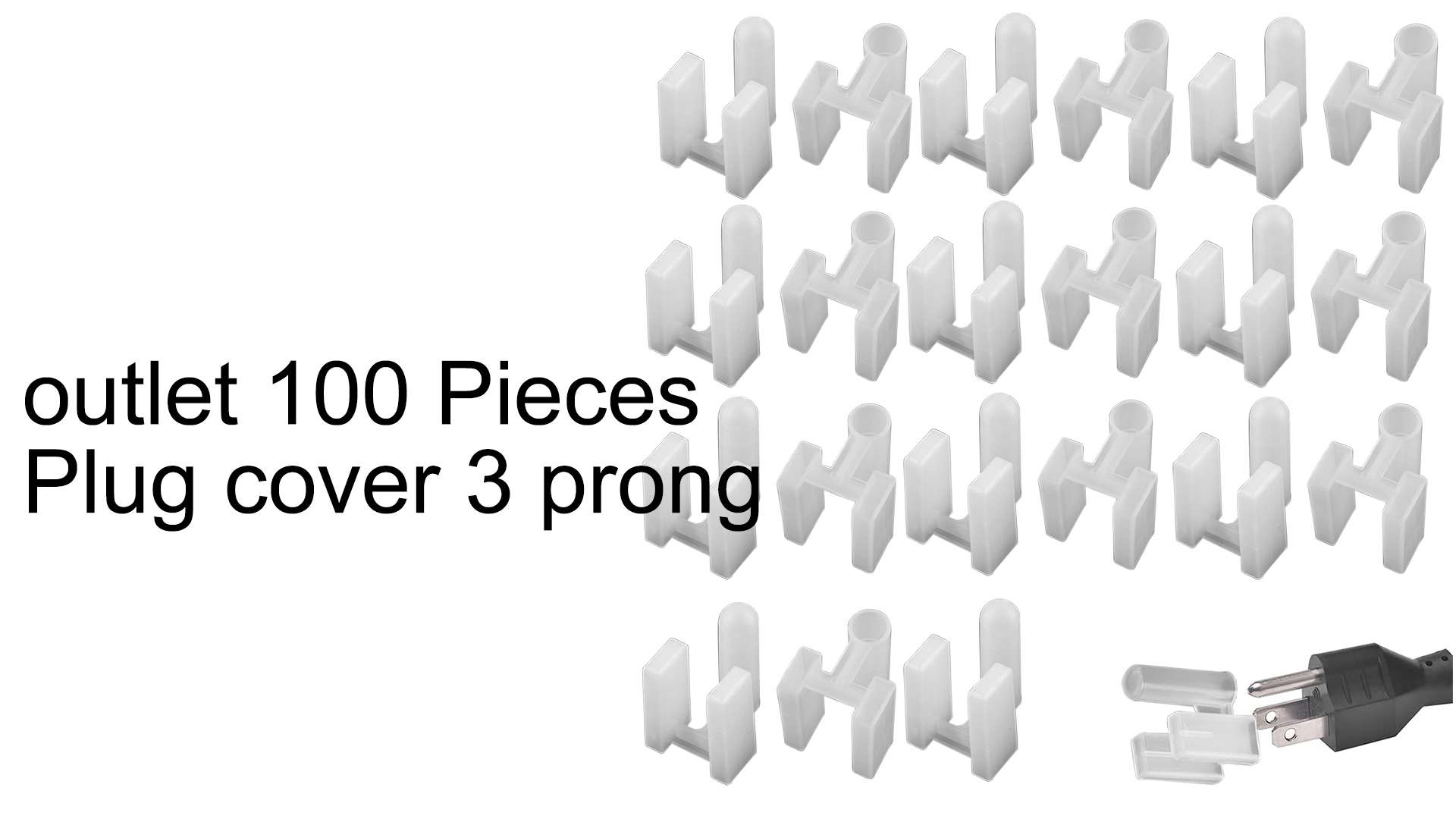 Enchufe De 3 Pines 2pt T 20a Macho Negro Ilumi