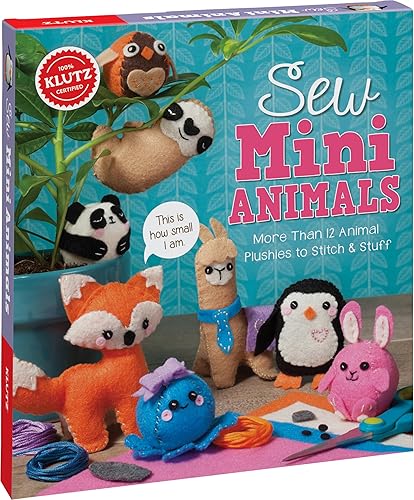 coser mini animales Klutz libro y Craft Kit Make animales de peluche coser mini animales Klutz libro y Craft Kit Make animales de peluche