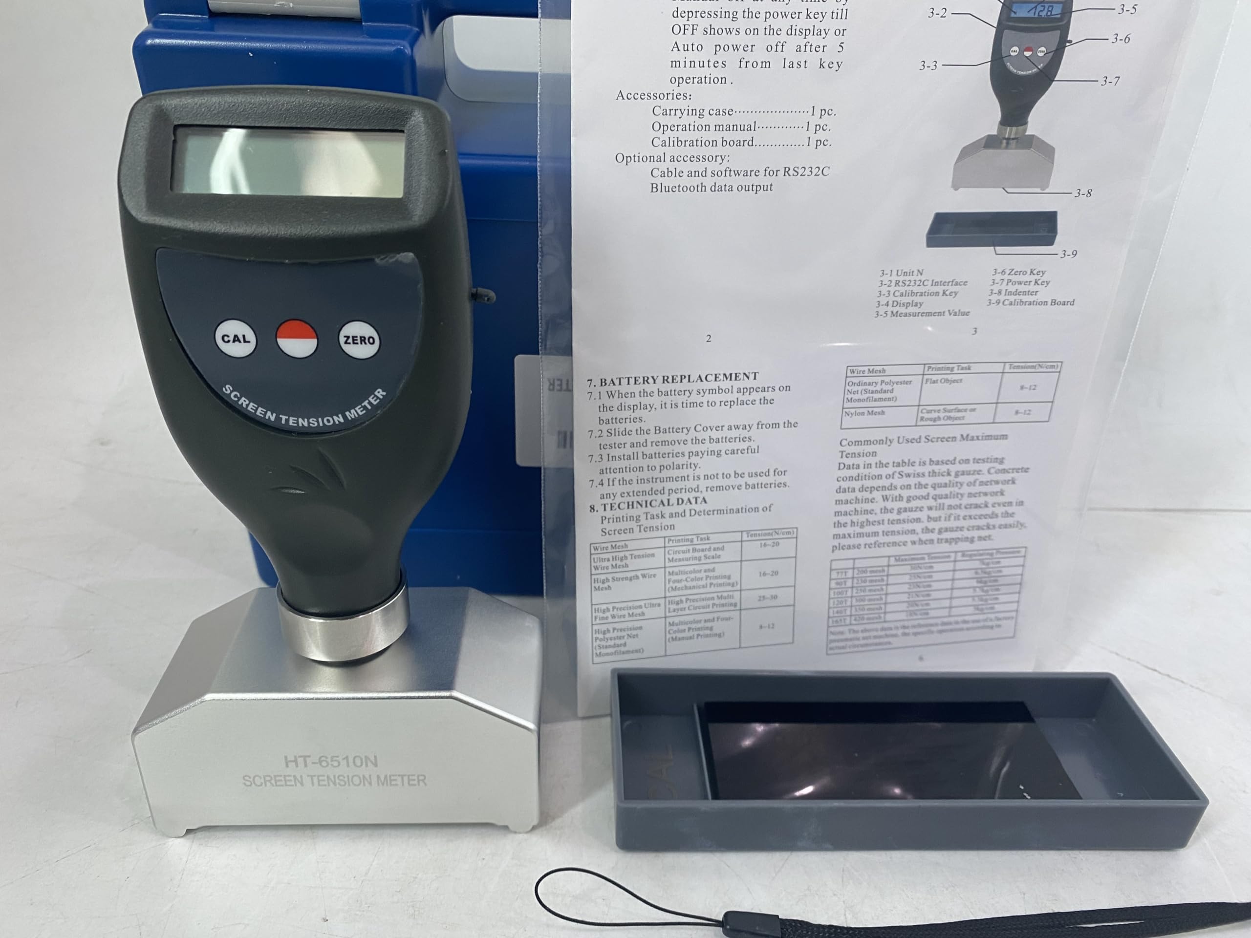 CNYST Screen Tension Meter Wire Mesh Tension Tester with Measurement Range 0~60 N/cm Display Range 0~50N/cm Resolution 0.1 Fiducial Error 5%