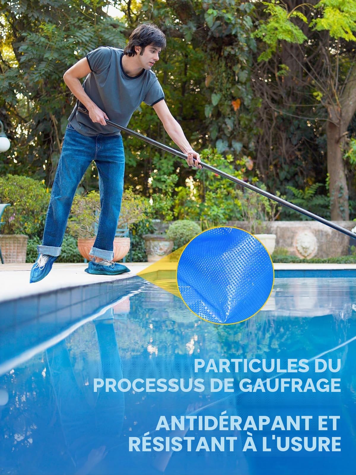 Surchaussures Jetables Plastique: TOOSOFt Lot de 300 Sur Chaussure Jetable bleus CPE(150 paires) - Couvre Chaussure Impermeable Piscine - Protège-Chaussures Antidérapant Durable.