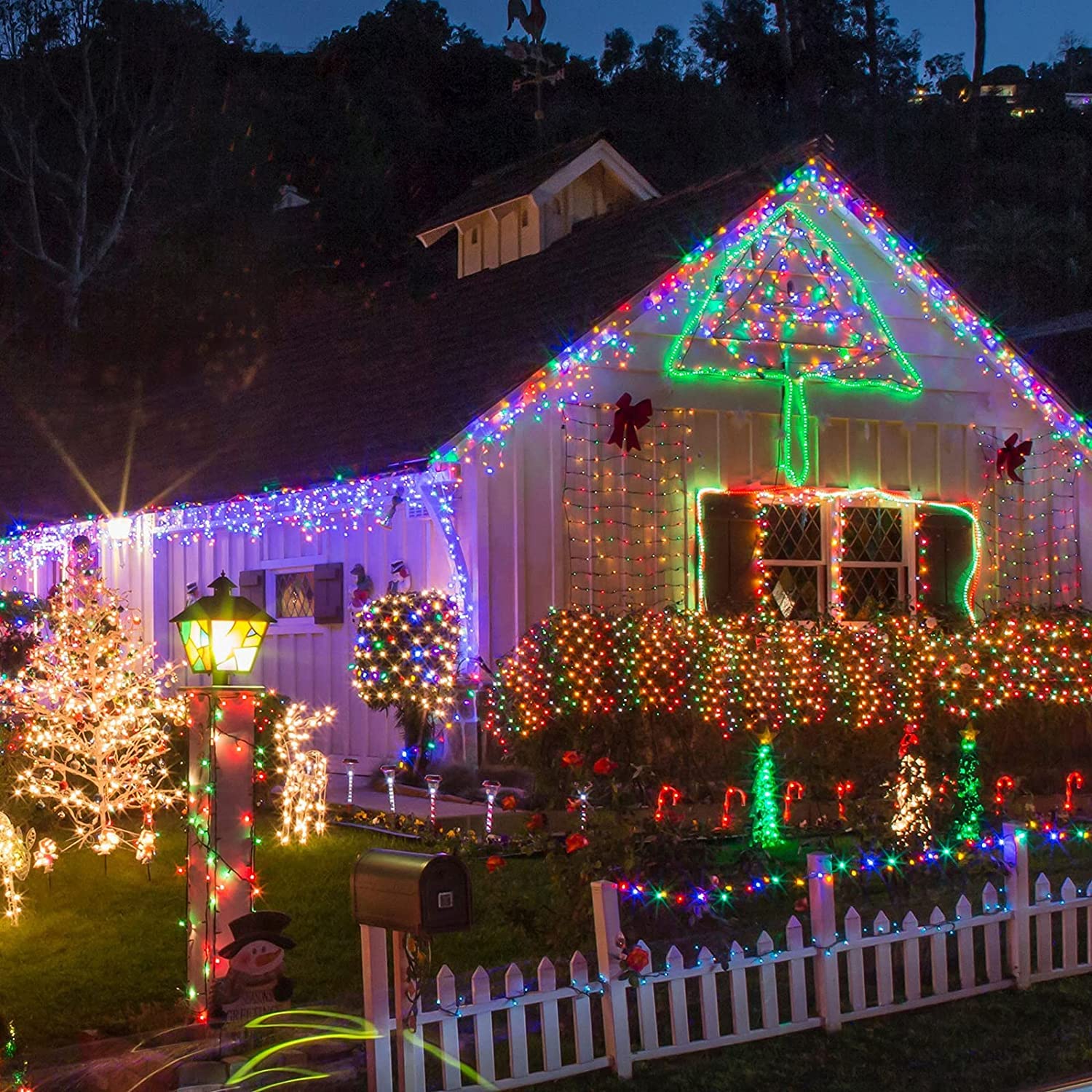 BrizLabs Luces Navidad Exterior con Enchufe, 35M 1000 LED 8 Modos Guirnalda Luces Interior, IP44 Impermeable Exterior Navidad para Jardín, Balcón, Fiesta, Aleros, Barandillas, Multicolor
