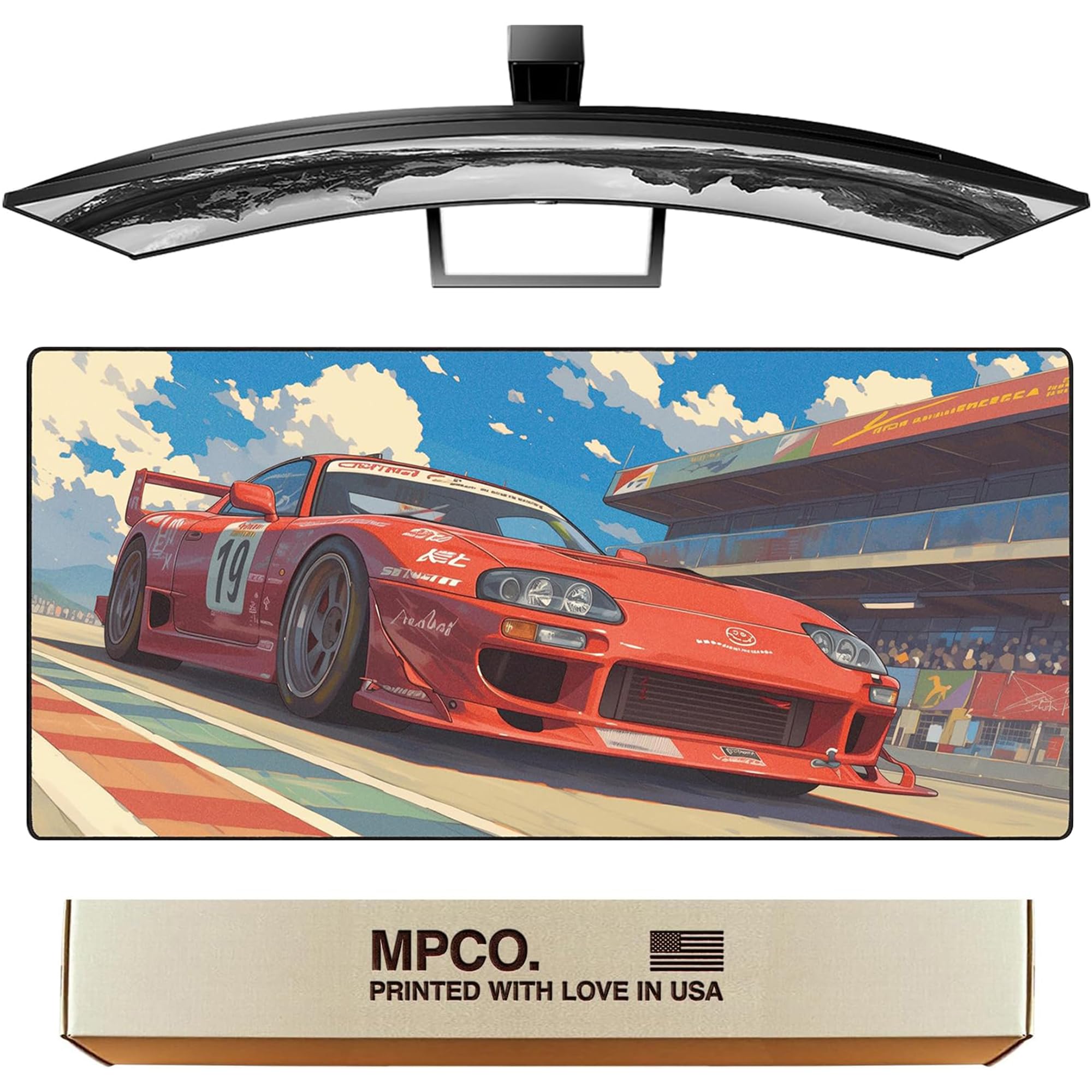 MPCO. Manga Motors Large Gaming Mouse Pad - 36" X 17" DURAGLYDE Tetsus - View #4