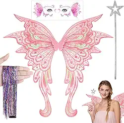 Conjunto de fantasia de asas de fada para adultos