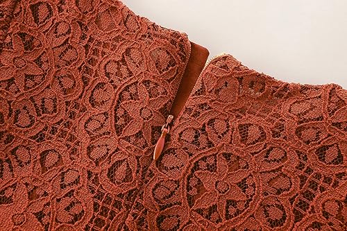 Miniatura 4 de Vestidos de encaje para niñas pequeñas, vestido elegante para niña, vestido de princesa de encaje con mangas con vuelo