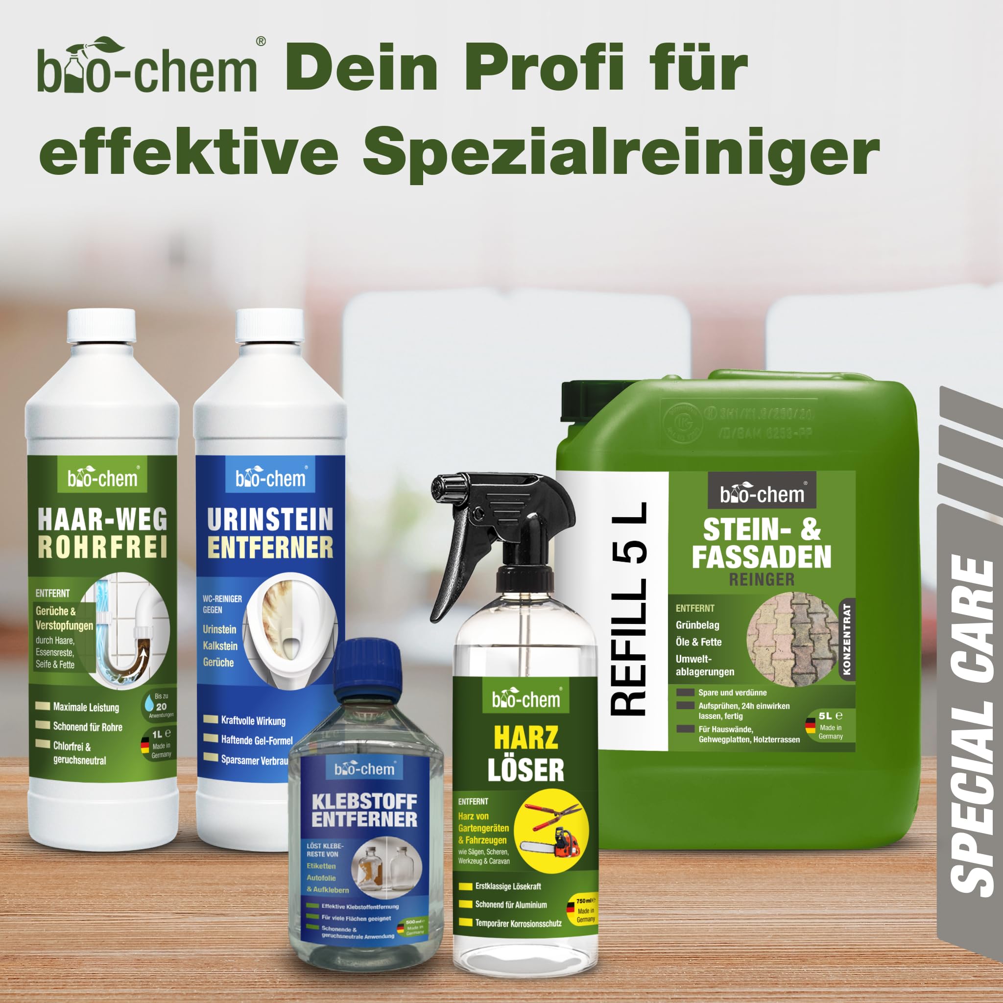 bio-chem Harzlöser Harzentferner 20L Kanister | Für Gartengeräte und Werkzeuge aller Art | schnellwirkender Harzentferner