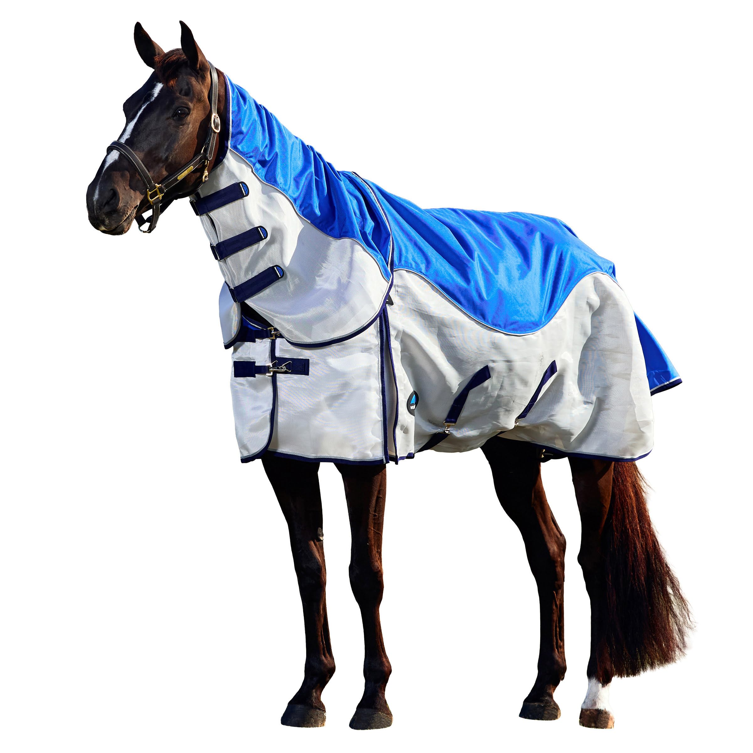 WeatherBeeta ComFiTec Duo Shield Detach-A-Neck, Blue/Silver/Navy, 5'6