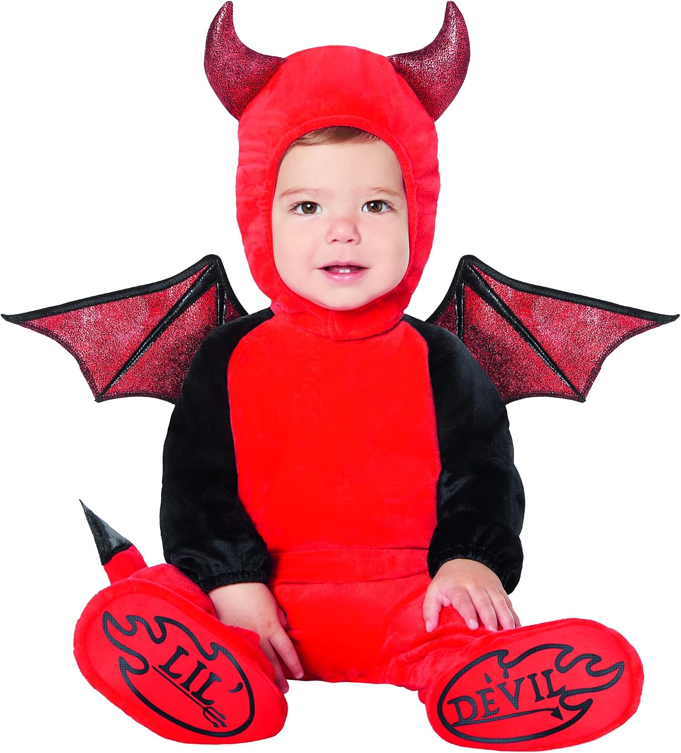 Spirit Halloween Baby Red Devil One Piece Costume | Cute Onesie Outfit | Devil Costumes