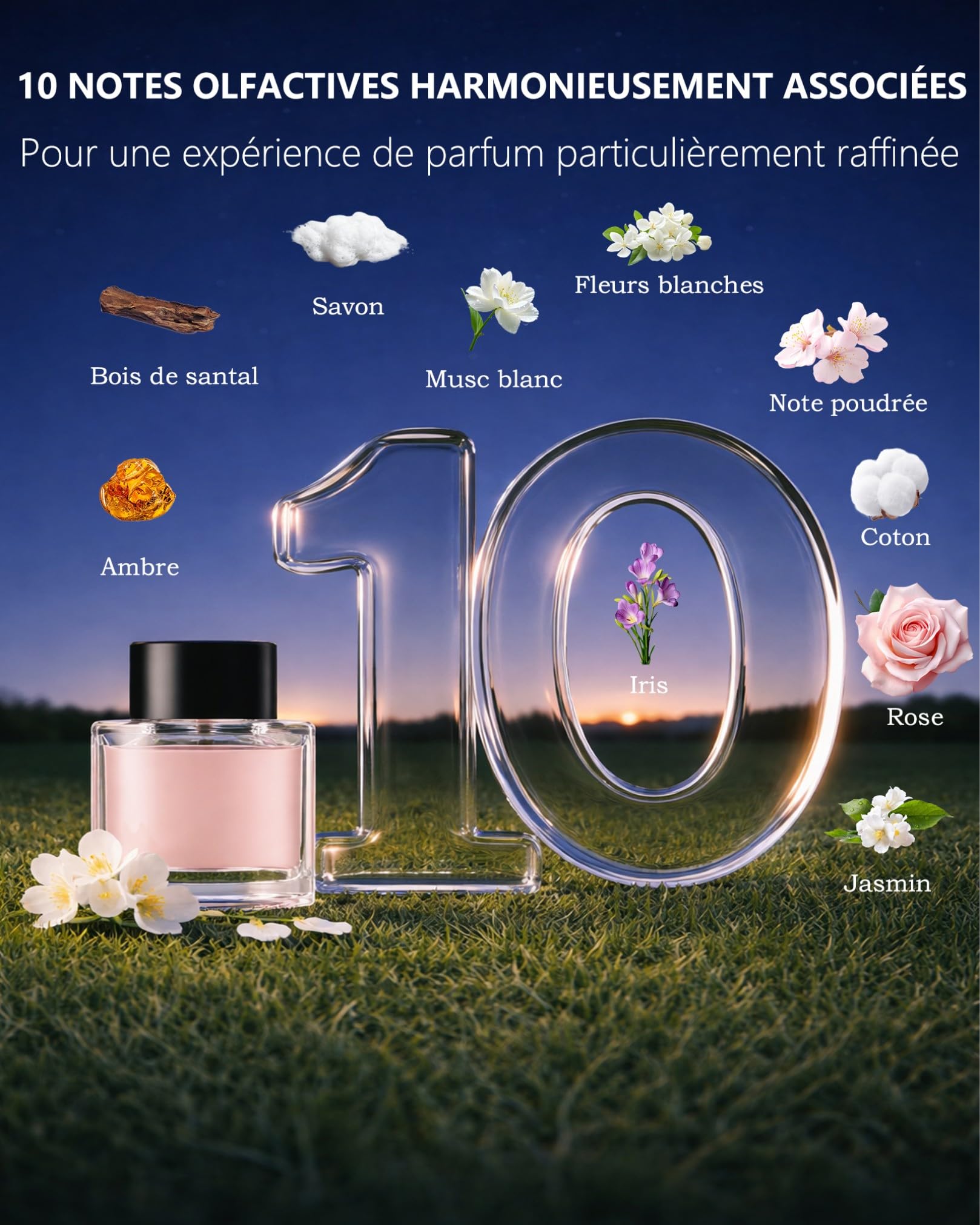 Diffuseur Voiture avec 50ml Parfum (Cologne), Sent Bon Diffuseur Électrique, On/Off Automatique, Atomiseur Ultrasonique, 3 Modes, Batterie Intégrée, Diffuseur d'Arômes pour Voiture Durée 5 Mois BJ-577