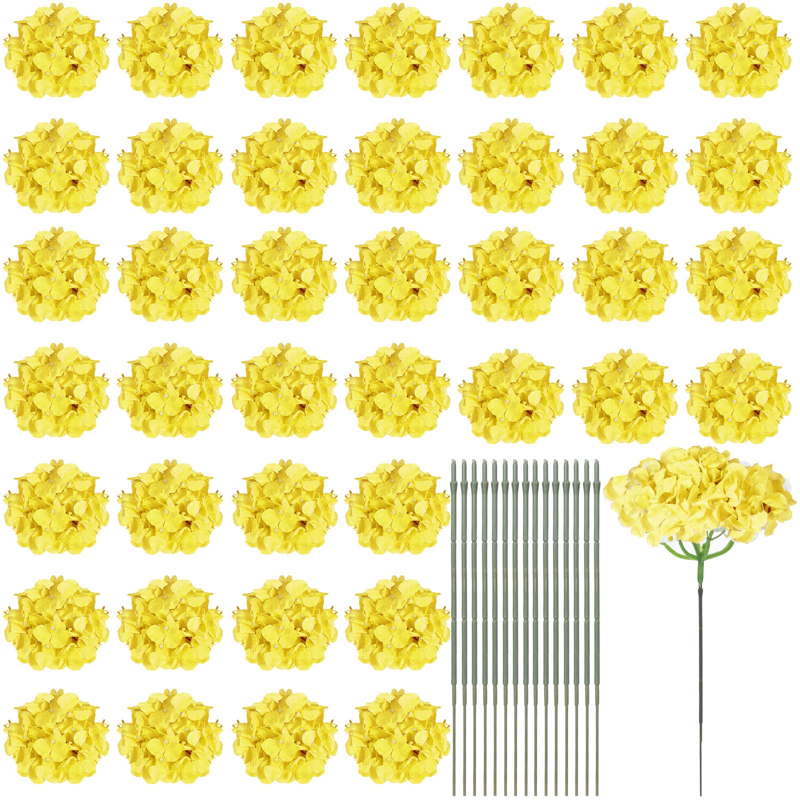 Fleurs artificielles de décoration pour grand bouquet de fleurs d'hortensia