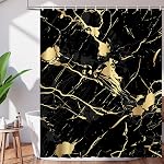 White Marble Shower Curtain Abstract Gray White Texture Granite Shower Curtains Modern Ombre Cracked Art Bathroom Decor Waterproof Fabric Curtain Set Include Hooks 71x71 inch