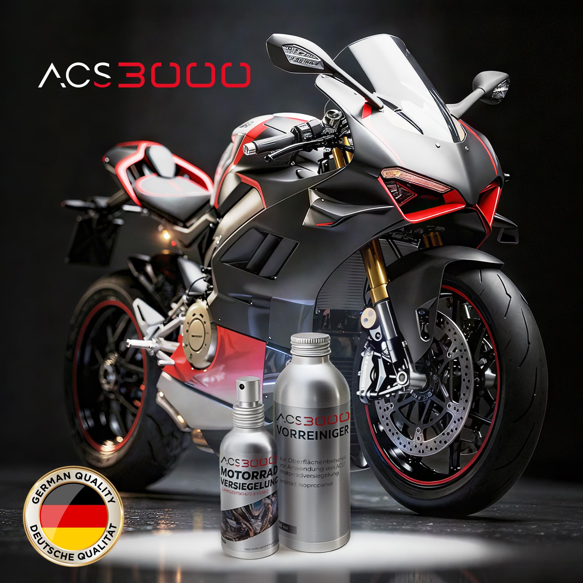 Motorrad-Versiegelung Set, Langzeitschutz & Glanz, UV-Schutz, Reinigungsset mit Mikrofasertüchern
