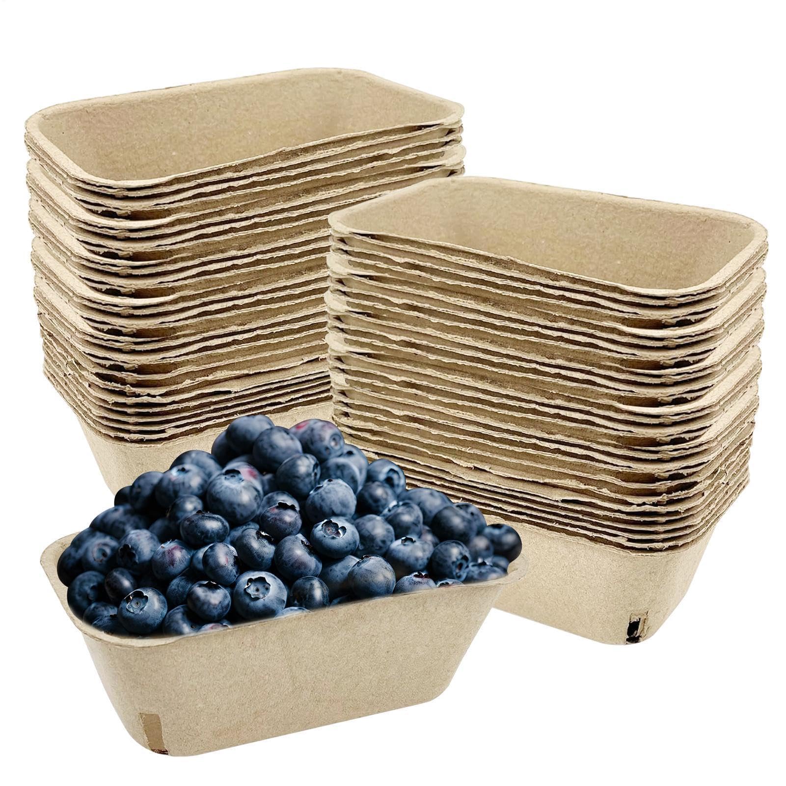 Générique Contenitori per bacche 50 pezzi di contenitore per frutta 500 ml