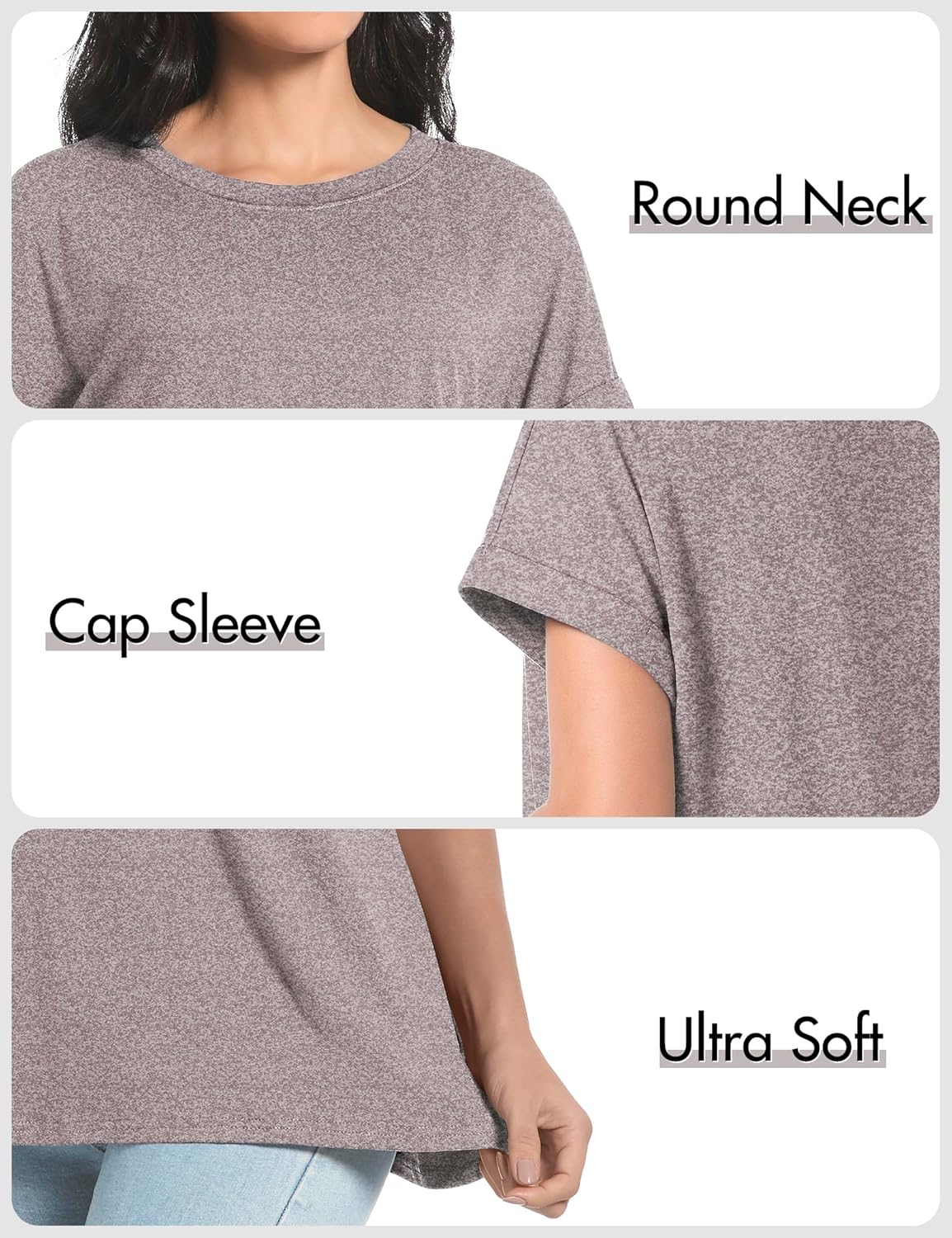 3 Pack Womens Oversized Tshirts Summer 2025 Plus Size Loose Fit Short Sleeve Casual Business Fashion Trendy Tops - Image 5