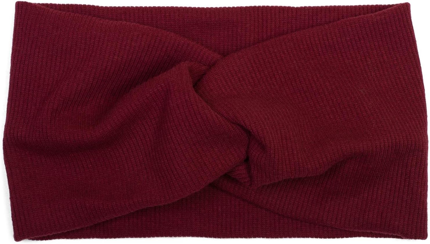 styleBREAKER hairband in a fine rib look with bow, headband, ladies, 04026009, Colour:Claret-Red