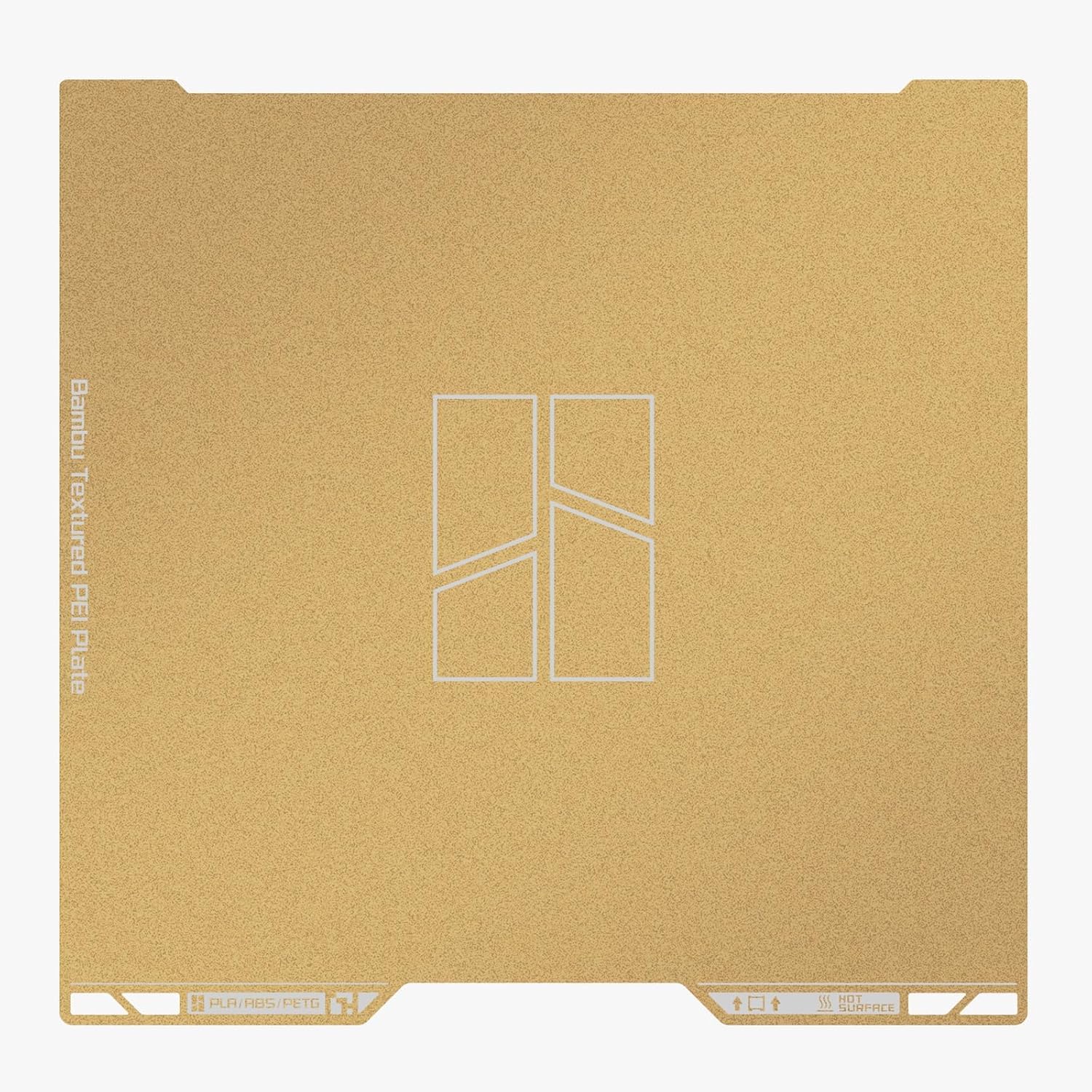Bamboo H2S H2D Textured PEI Plate 350x320mm – Strong First‑Layer Adhesion 3D Printer Plate with PEI Coating, Fits All Filaments Magnetic Spring Steel for Bambu H2S H2D Build Plate