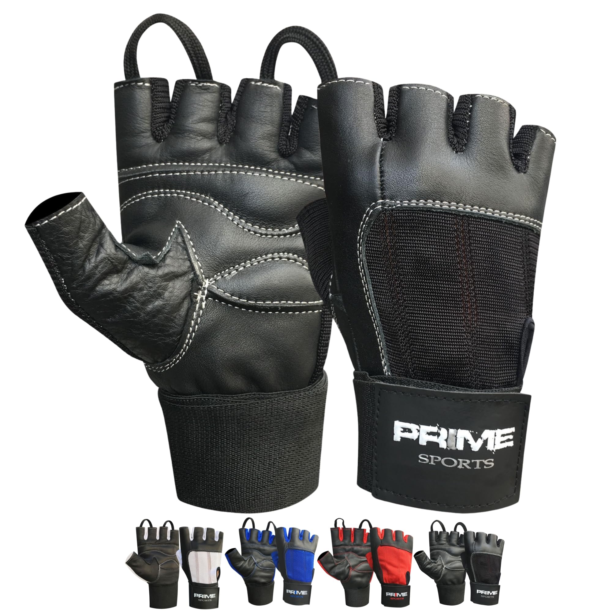 PSS Weight Lifting Gloves for Gym Workout-Double Stitched Padded Anti Slip Palm Protection Great for Fitness Bodybuilding/powerlifting/Strength Training Model 115 (Black, XXL)