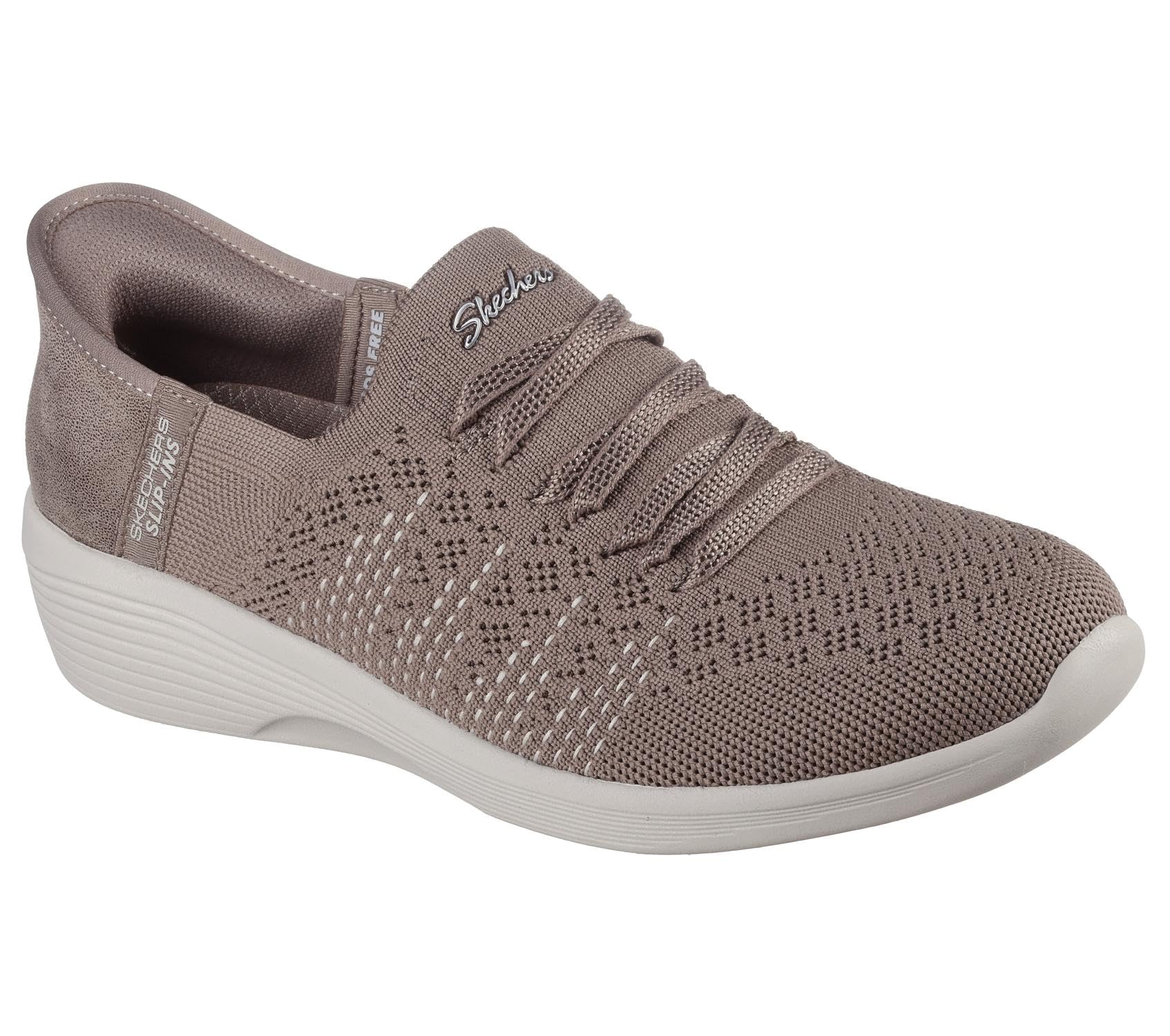 Skechers Donna Arya Swiftly Slip-In ALLENATRICE, Dark Taupe Knit, 39 EU