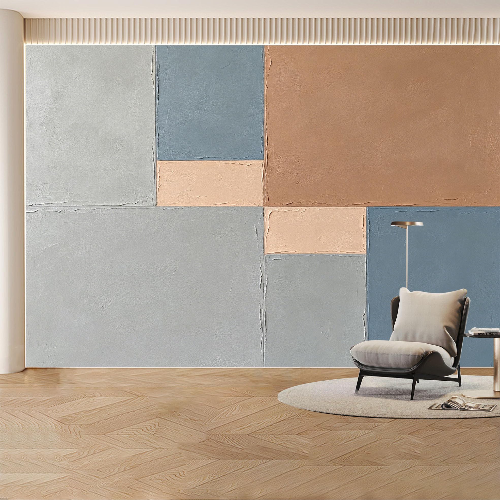 Custom Wall Mural Wallpaper Geometric Abstract Design Removable SelfAdhesive Large Photo for Living Room， Bedroom， Office， Modern Minimalist Nordic Style