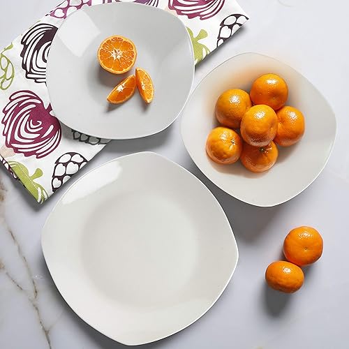 Miniatura 5 de Gibson Home Juego de vajilla Back to Basics cuadrado servicio para cuatro 12 unidades perla clásica