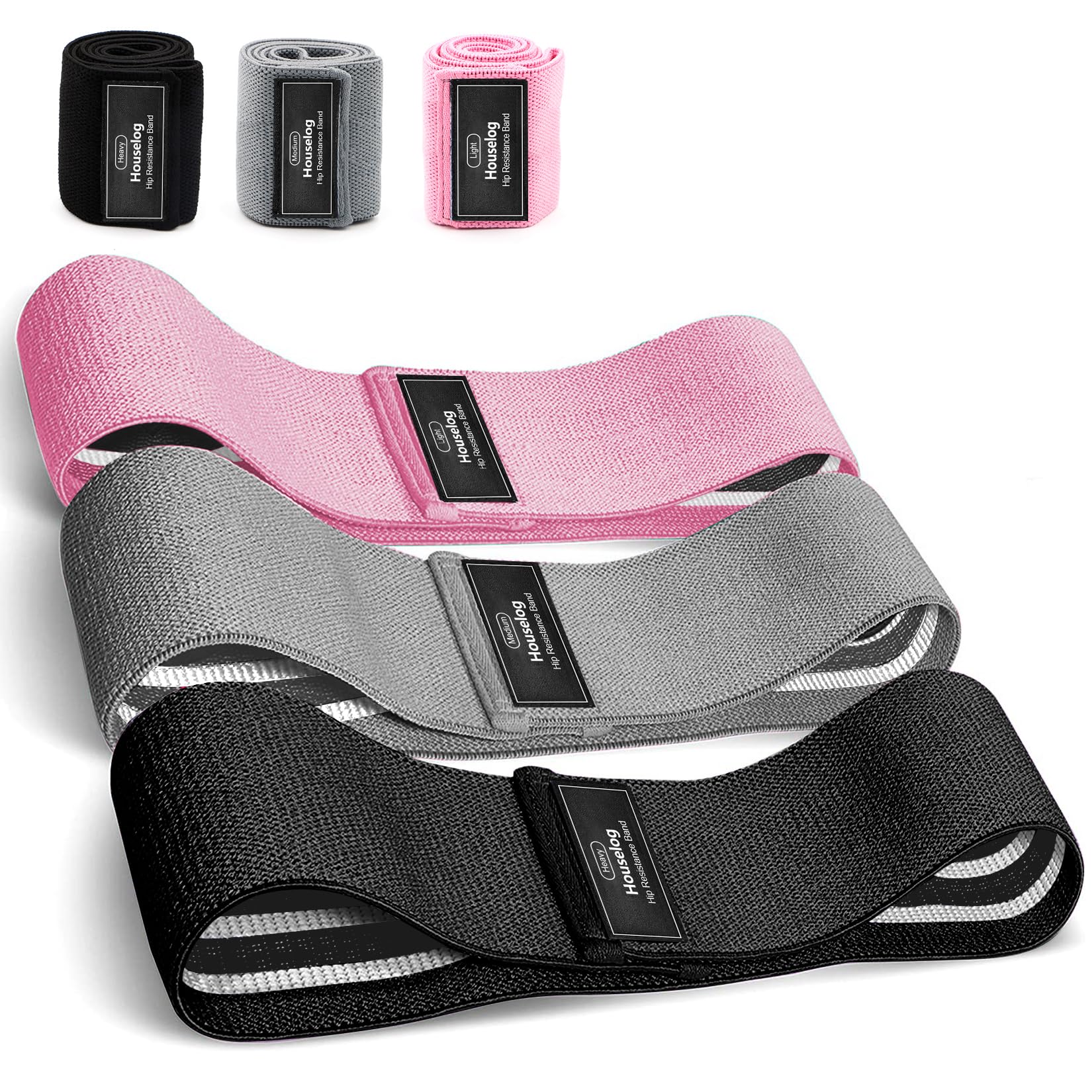 Booty Bands Glute Bands Set, Non-Slip Wider Thicker Fabric Resistance Bands, 3 Resistance Levels for Legs & Glutes Training, Home Workout for Women, Postpartum & Yoga Pilates — image 1