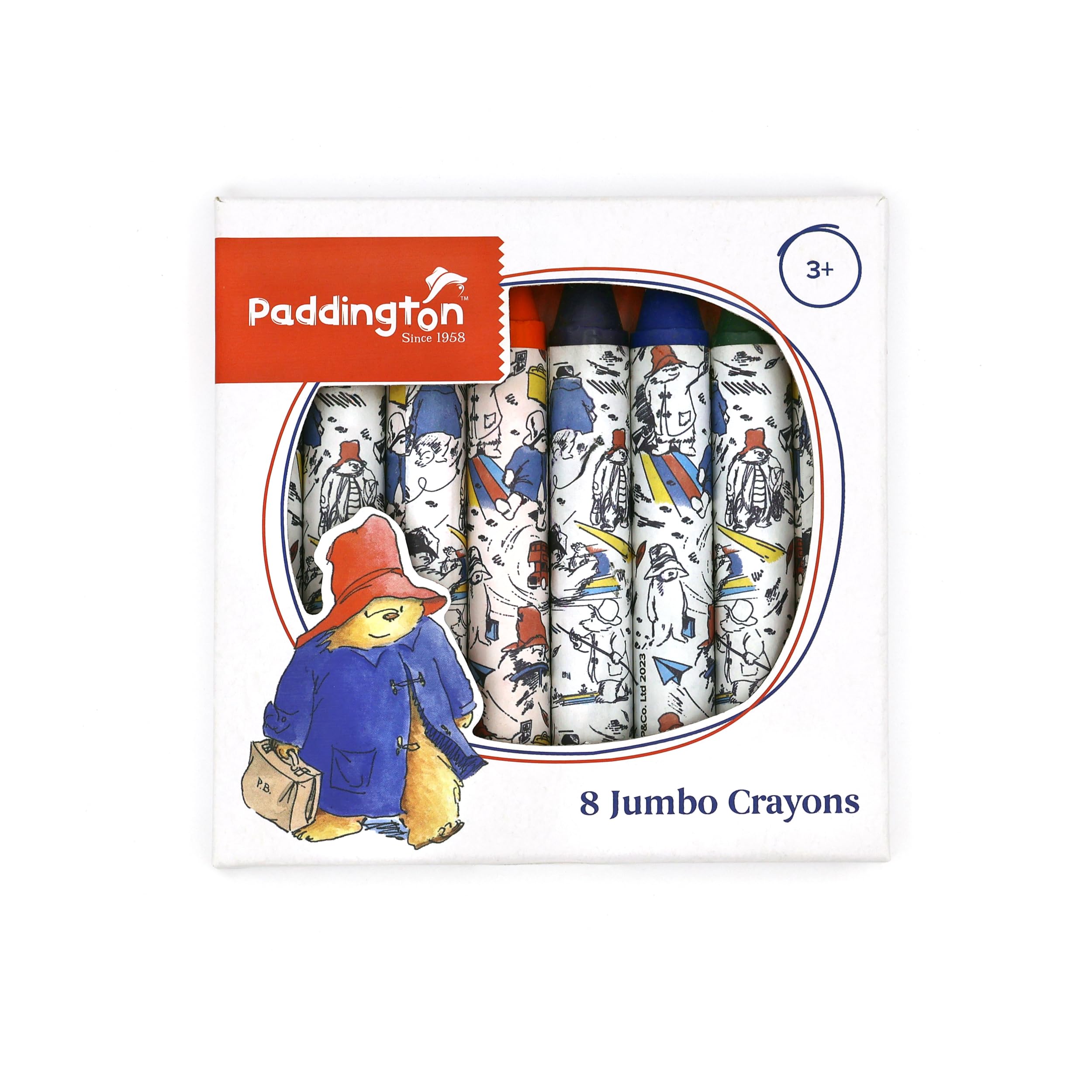 Robert Frederick Set of 8 Jumbo Crayons for Children Paddington Design – Perfect for Ages 3 Years Upward