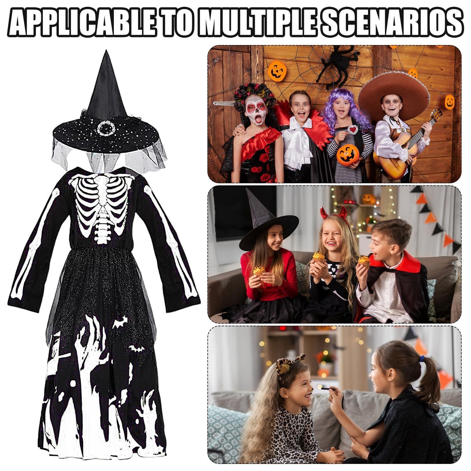 Generico Costume da Halloween Abito Horror Luminoso Comodo