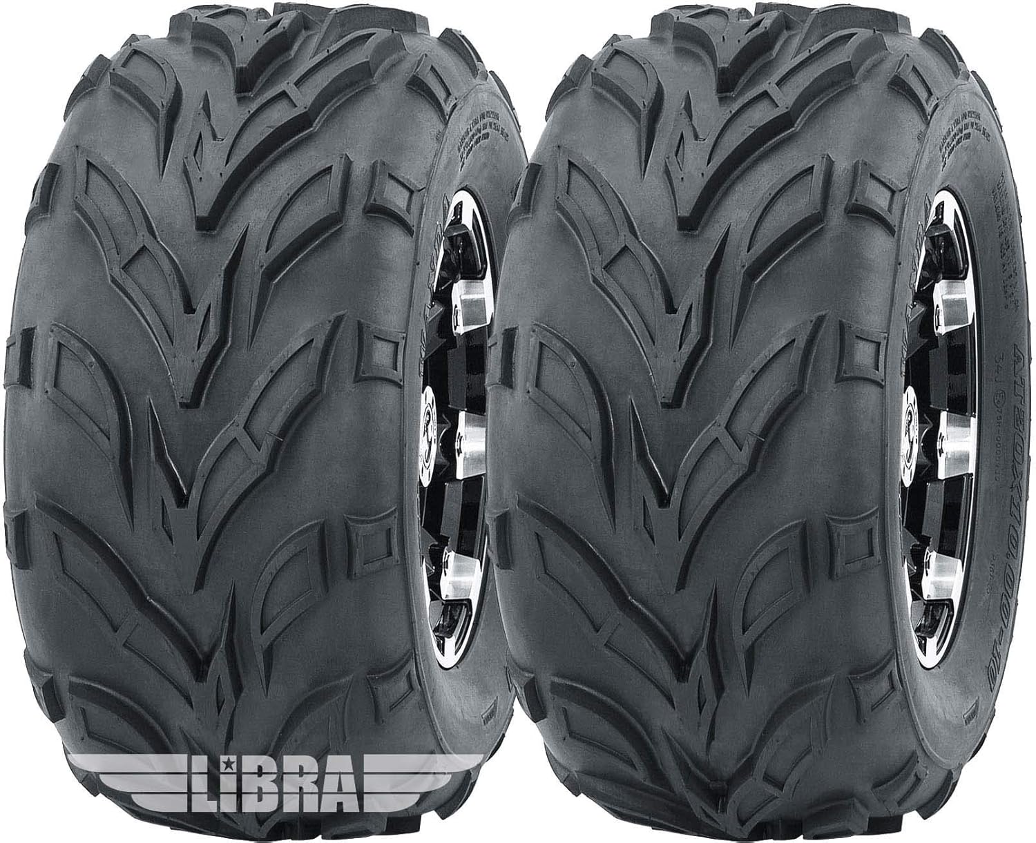 Set of 4 ATV Tires 22X710 Front & 20X109 Rear for Yamaha Honda