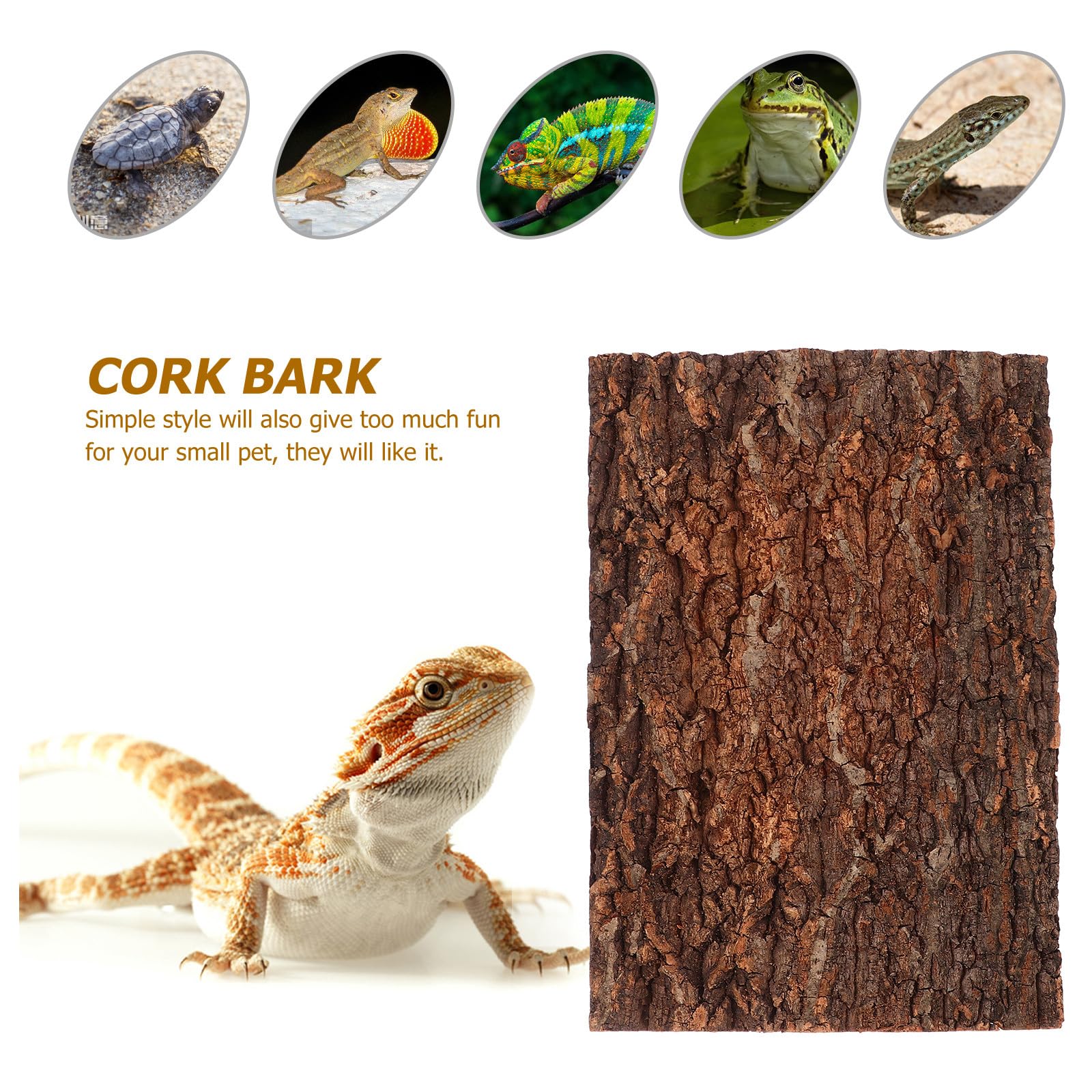 Plataforma de Corteza de Árbol para Reptiles 3 Piezas 30x20 Cm Corteza Natural Duradera Decoración para Terrarios Hábitat para Escalar y Paisajismo Accesorios Terrario Reptiles