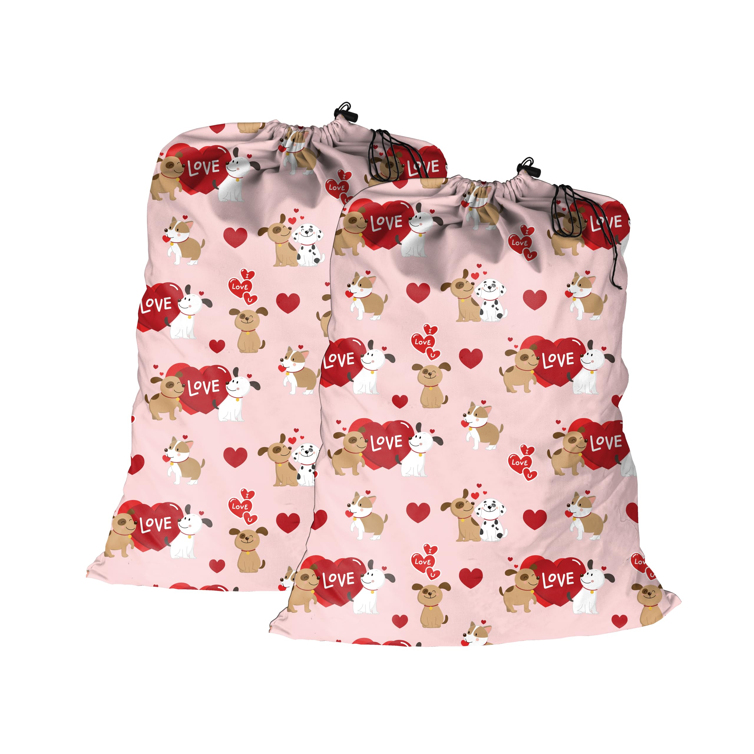 Maishijie 2 Pack Cotton Canvas Heavy Duty Laundry Bag, 17.7”x 25.6", Highly Durable,Toys Storage Bag, Dirty Clothes Bag