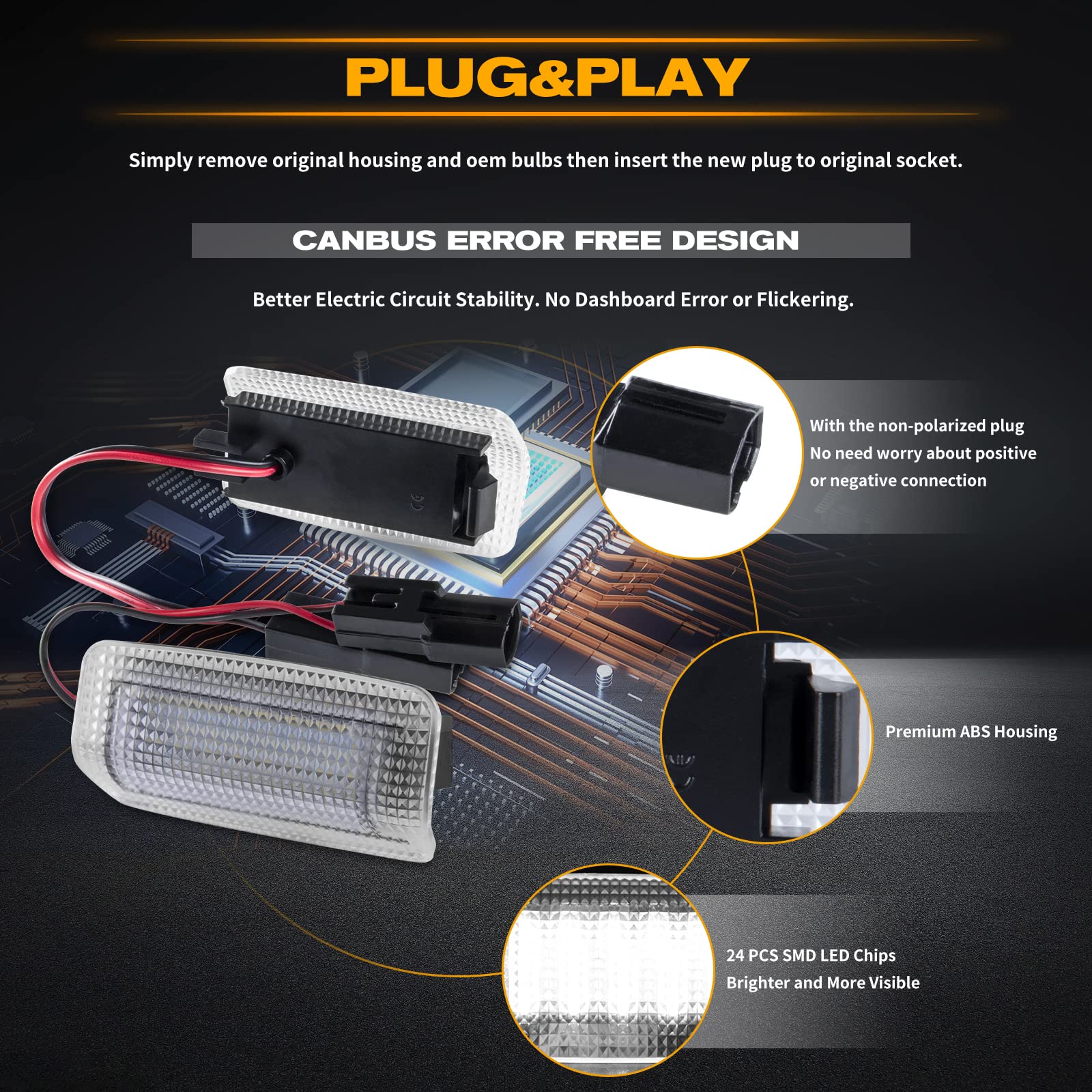 Amazon.com: POPMOTORZ LED Interior Door Panel Lights Warning Lamps