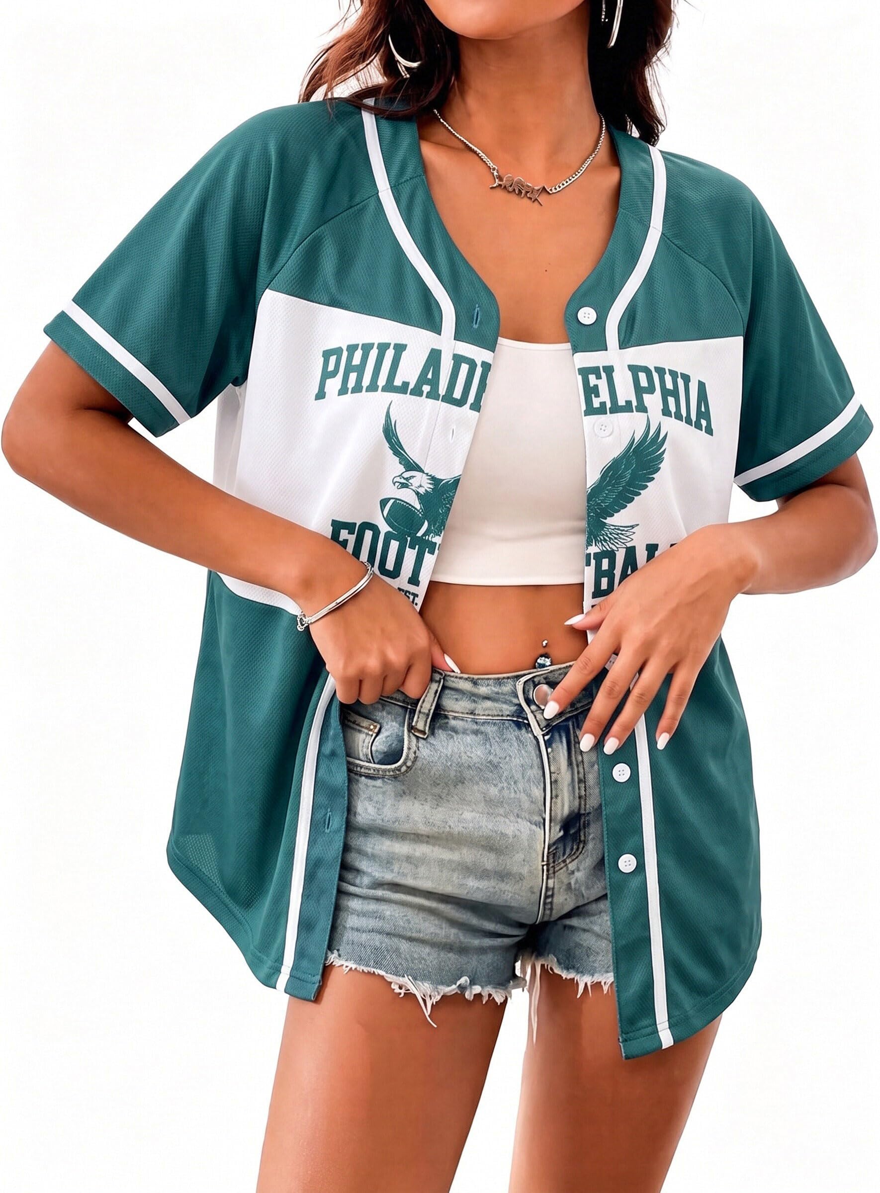 Game Day Shirts Football Jersey for Wome Football Mom Tops