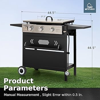 Amazon.com: MFSTUDIO 27 Inch Flat Top Propane Gas Griddle Grill