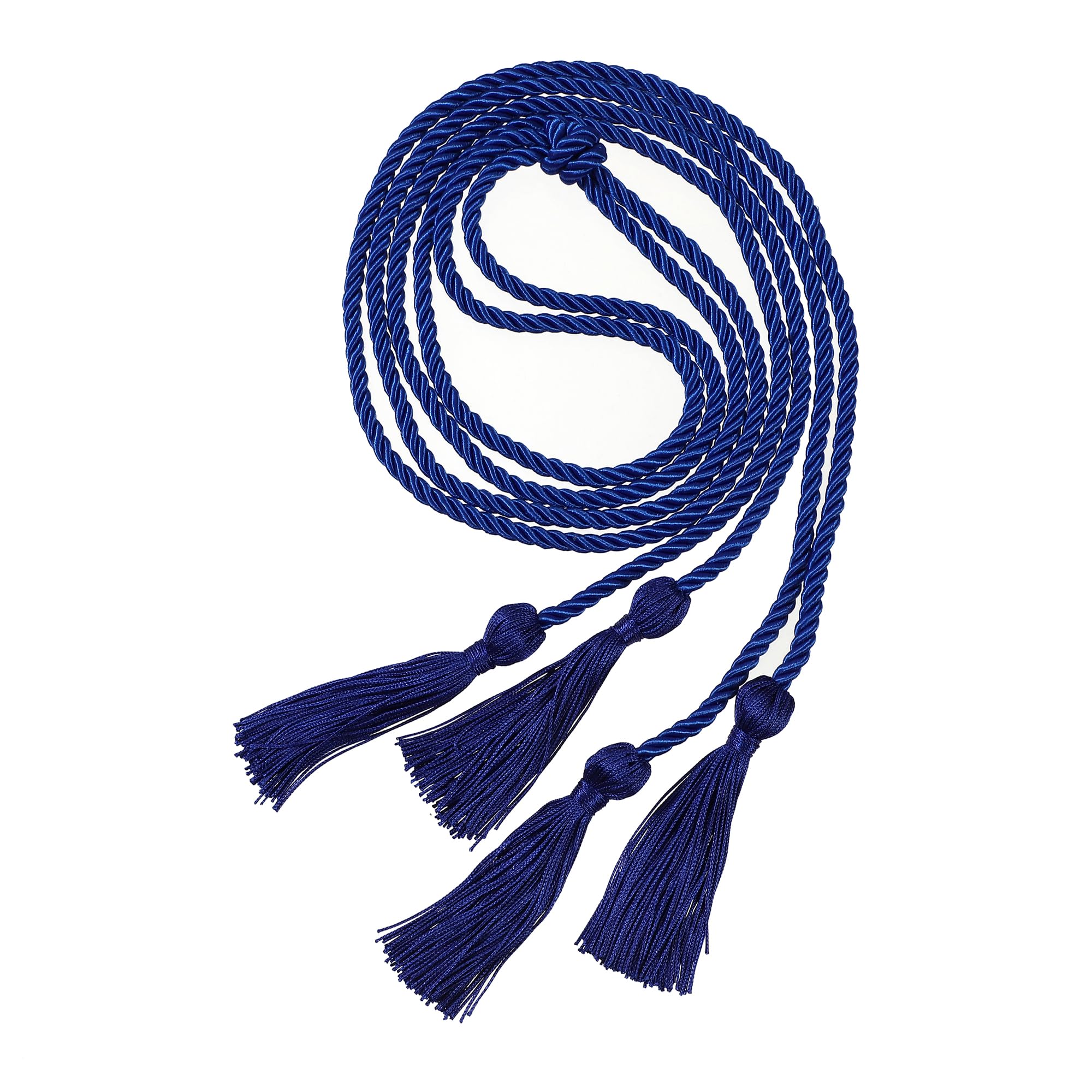 Graduation Double Honor Cords with Tassel, 68" Long (Royal Blue)