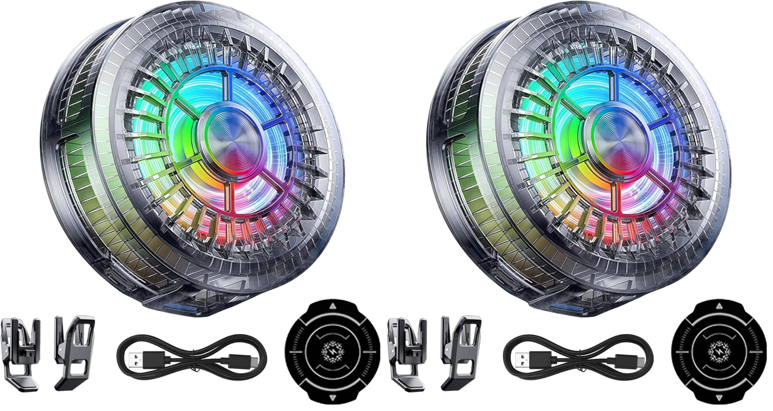 auvstar Magnetischer Handy Kühler, 20W Halbleiter-Technik, phone cooler mit 15 Sekunden Kühlung bis 0℃, 50g Ultradünn, 2 Stufen für Gaming Streaming, Kompatibel mit 4-7,5 Zoll Geräten (Packung mit 2)