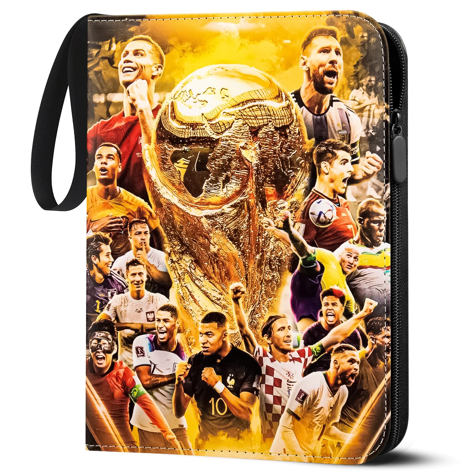 LYAILOOGXL Fussball Karten Sammelalbum Groß 900 Karten - Sammelkarten Album Fussball mit 50 PCS Abnehmbaren Hüllen - Sammelalbum Fußball Karten Sammelmappe Geschenk für Kartensammler
