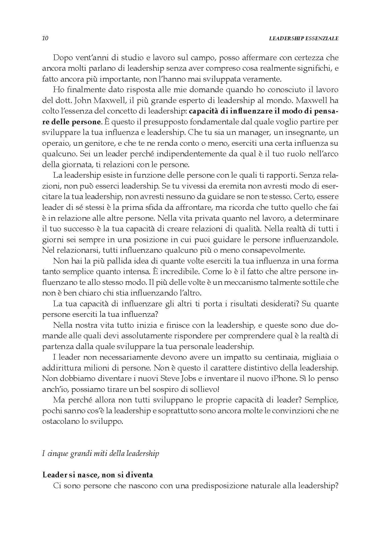 Leadership essenziale. Come creare relazioni di qualità per avere successo nella vita
