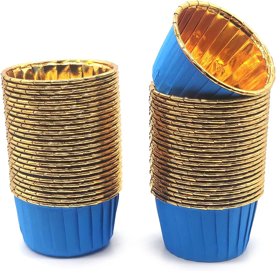 Jetec 800 Pcs Blue and White Flower Cupcake Liners Flower