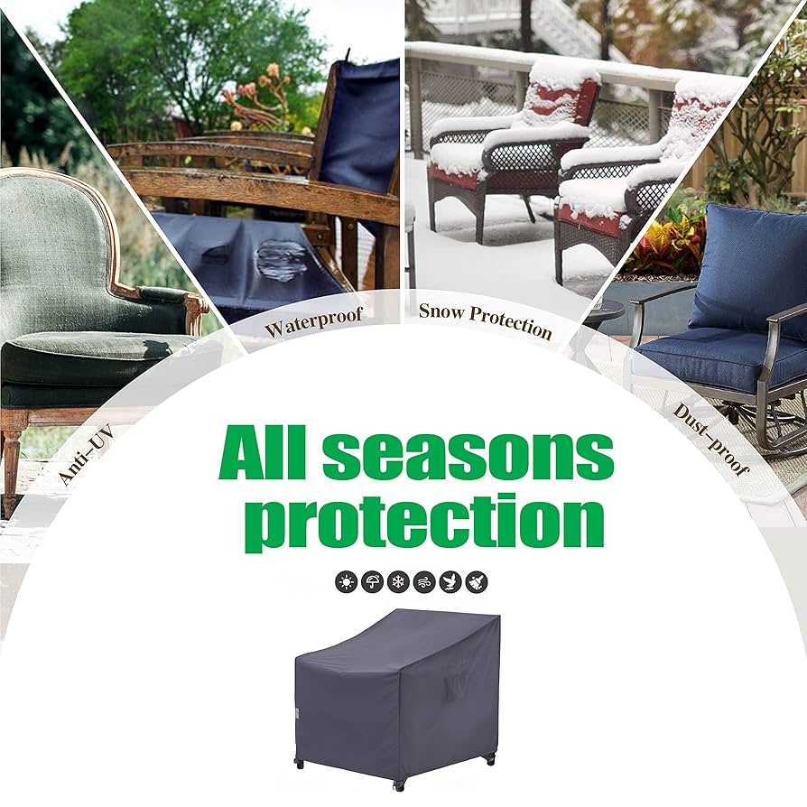 KylinLucky Patio Furniture Chair Covers Waterproof 31.5W X 33.5D X36H Inches 2 Pack, Lawn Outdoor Chair Covers Black Price In Saudi Arabia | Amazon Saudi Arabia