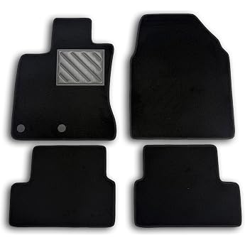 NISSAN QASHQAI 2006-2014 Custom Made Car Mats Non Slip PVC Heel Protectors Anchoring Fixings Black