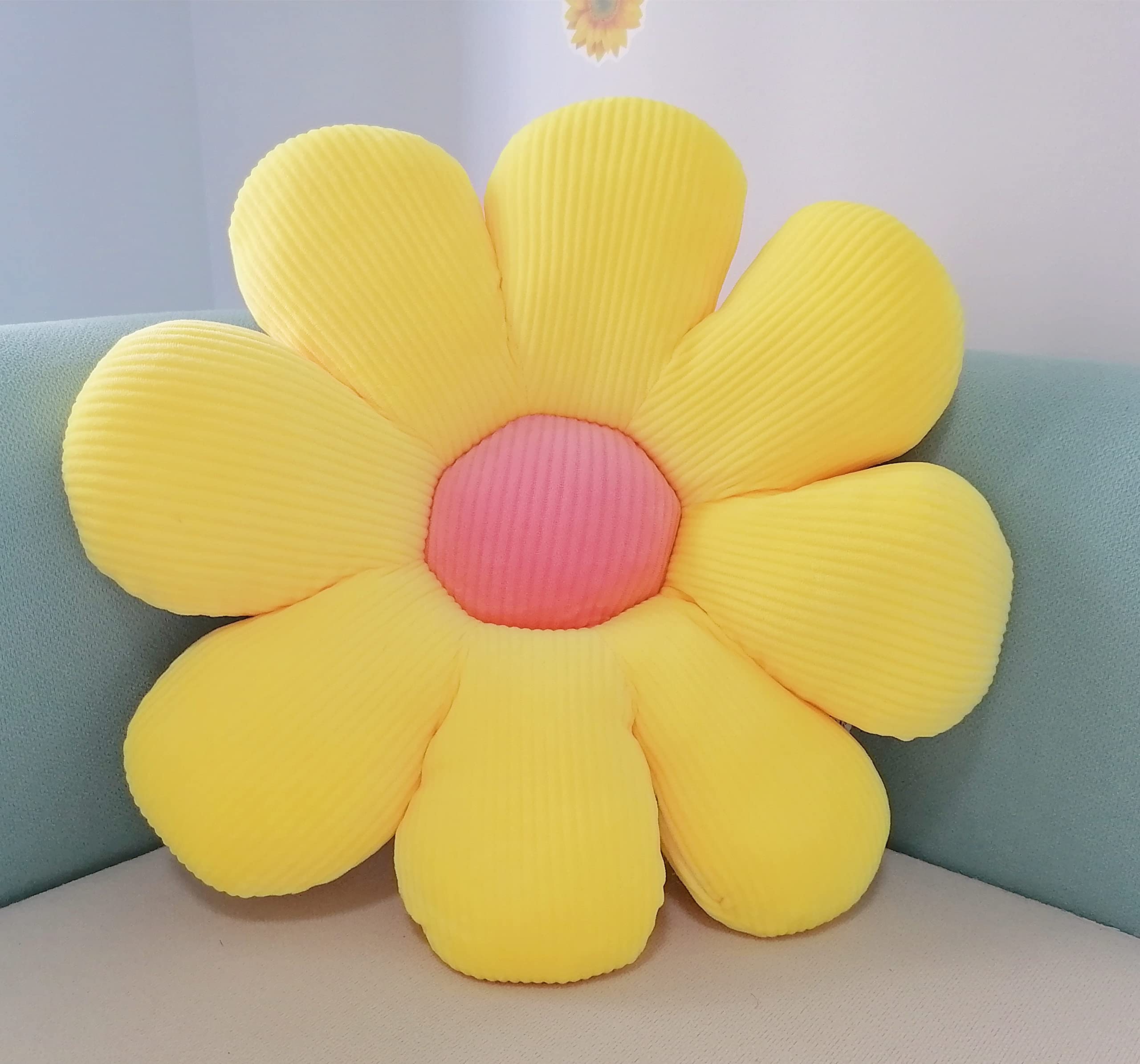 2 Pezzi Cuscini Di Fiori, Cuscino Floreale,Cuscino Girasole, Cuscino Per Sedia A Forma Di Fiore Margherita, Graziosi Cuscini Da Pavimento, Per Camera Da Letto, Divan(Size:50x50cm(4pcs),Color:viola
