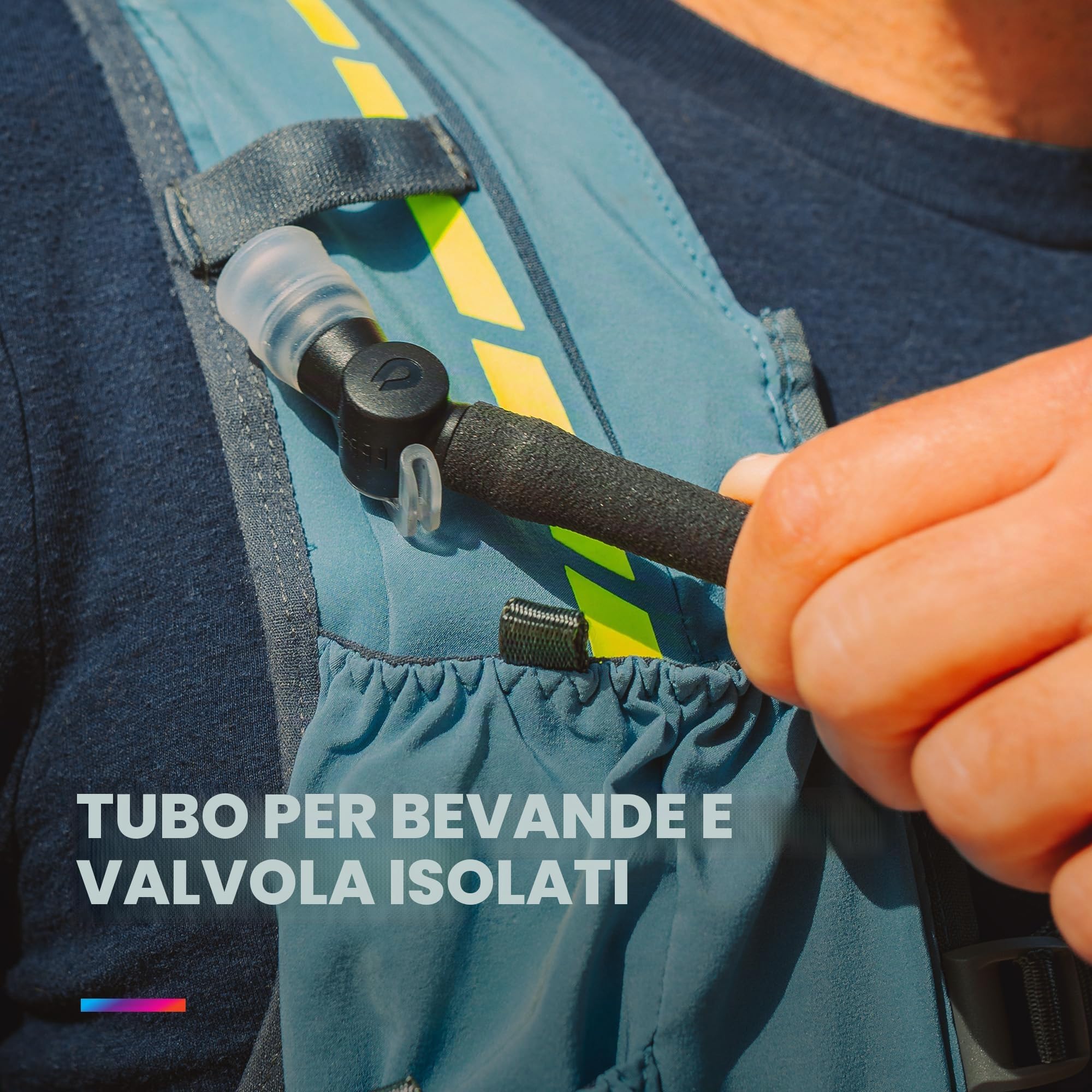 Sacca idrica HydraPak Velocity (1,5 L o 2 L), profilo sottile, valvola a morso autosigillante, a prova di perdite, reversibile, lavabile in lavastoviglie