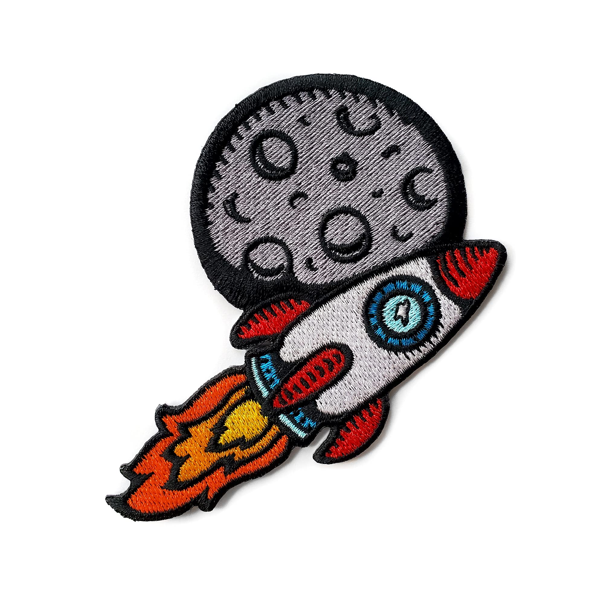 Amazon.com: Kolorspun Moon Rocketship Patch - Hook and Loop Tactical ...