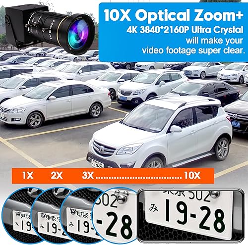 Miniatura 2 de ELP Cámara USB HDMI USB 4K Zoom Manual Cámara Web Foco Variable PC Cámara Mini Cámara de Primer Plano para Computadora H.264 Telescopio Cámara de